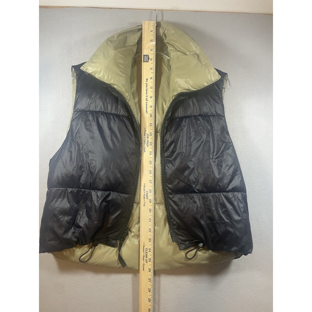 Reversible Puffer Vest Black Sage Full Zip Womens Size Small‎ - Picture 3 of 7